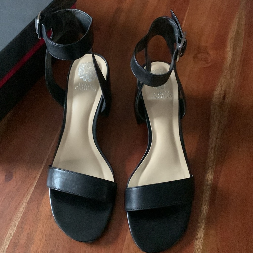 Black Vince Camuto sandals , worn once